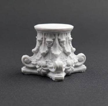 Capitello decorativo in stile classico stampato in 3D